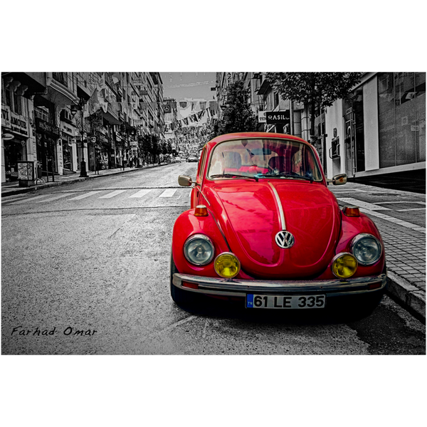 VW Beetle on City Street